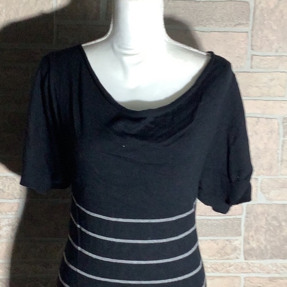 Stella & Jamie  NEW - Sz S - sweater tunic wide short sleeve elastic bottom half - Picture 2 of 6